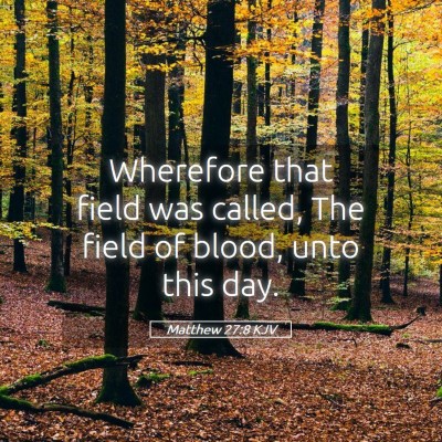 Picture 05 - Matthew 27:8 KJV - Wherefore that field was called, The field of - Bible Verse Picture