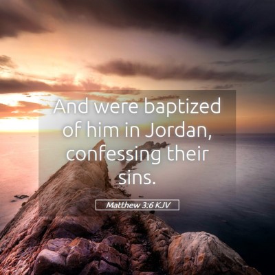 Picture 05 - Matthew 3:6 KJV - And were baptized of him in Jordan, confessing - Bible Verse Picture