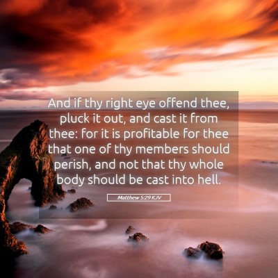 Picture 05 - Matthew 5:29 KJV - And if thy right eye offend thee, pluck it out, - Bible Verse Picture