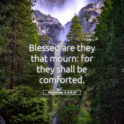 Picture 05 - Matthew 5:4 KJV - Blessed are they that mourn: for they shall be - Bible Verse Picture