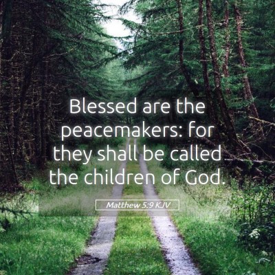 Picture 05 - Matthew 5:9 KJV - Blessed are the peacemakers: for they shall be - Bible Verse Picture