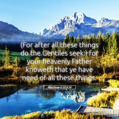 Picture 05 - Matthew 6:32 KJV - (For after all these things do the Gentiles - Bible Verse Picture