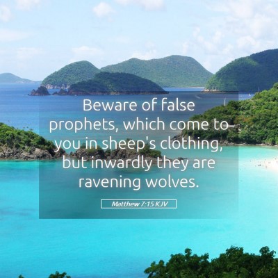 Picture 05 - Matthew 7:15 KJV - Beware of false prophets, which come to you in - Bible Verse Picture