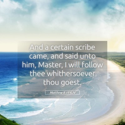 Picture 05 - Matthew 8:19 KJV - And a certain scribe came, and said unto him, - Bible Verse Picture