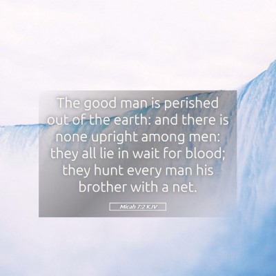 Picture 05 - Micah 7:2 KJV - The good man is perished out of the earth: and - Bible Verse Picture