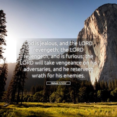 Picture 05 - Nahum 1:2 KJV - God is jealous, and the LORD revengeth; the LORD - Bible Verse Picture