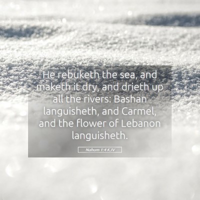 Picture 05 - Nahum 1:4 KJV - He rebuketh the sea, and maketh it dry, and - Bible Verse Picture