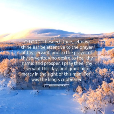Picture 05 - Nehemiah 1:11 KJV - O LORD, I beseech thee, let now thine ear be - Bible Verse Picture