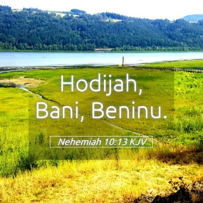 Picture 05 - Nehemiah 10:13 KJV - Hodijah, Bani, - Bible Verse Picture