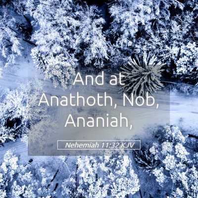 Picture 05 - Nehemiah 11:32 KJV - And at Anathoth, Nob, - Bible Verse Picture
