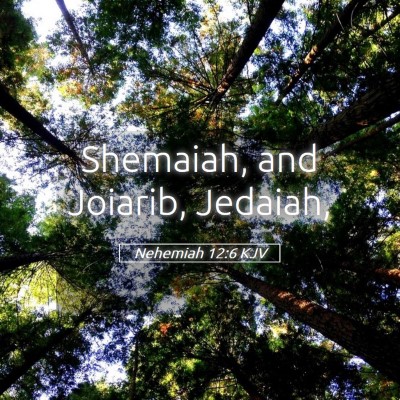 Picture 05 - Nehemiah 12:6 KJV - Shemaiah, and Joiarib, - Bible Verse Picture
