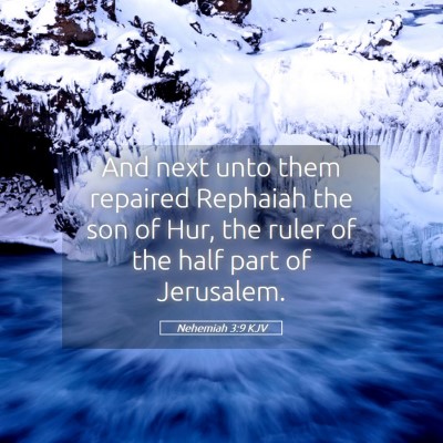 Picture 05 - Nehemiah 3:9 KJV - And next unto them repaired Rephaiah the son of - Bible Verse Picture