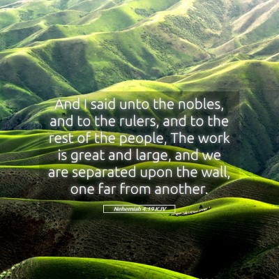 Picture 05 - Nehemiah 4:19 KJV - And I said unto the nobles, and to the rulers, - Bible Verse Picture