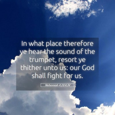 Picture 05 - Nehemiah 4:20 KJV - In what place therefore ye hear the sound of the - Bible Verse Picture