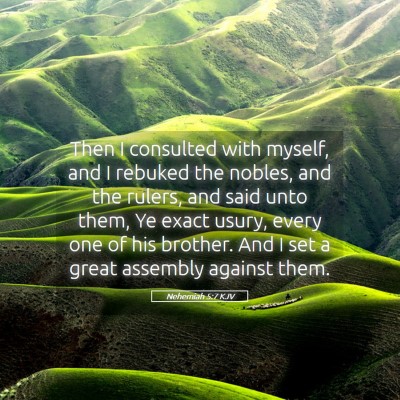 Picture 05 - Nehemiah 5:7 KJV - Then I consulted with myself, and I rebuked the - Bible Verse Picture