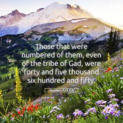 Picture 05 - Numbers 1:25 KJV - Those that were numbered of them, even of the - Bible Verse Picture