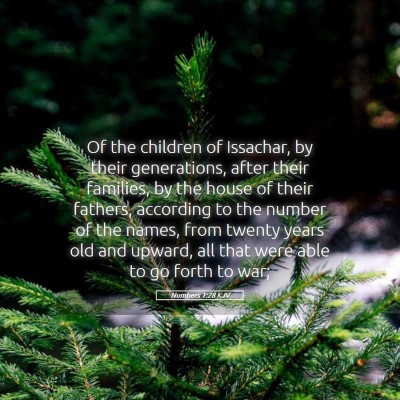 Picture 05 - Numbers 1:28 KJV - Of the children of Issachar, by their - Bible Verse Picture