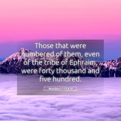 Picture 05 - Numbers 1:33 KJV - Those that were numbered of them, even of the - Bible Verse Picture