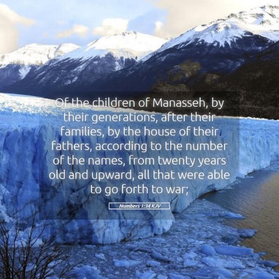 Picture 05 - Numbers 1:34 KJV - Of the children of Manasseh, by their - Bible Verse Picture