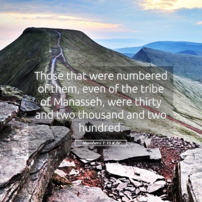 Picture 05 - Numbers 1:35 KJV - Those that were numbered of them, even of the - Bible Verse Picture