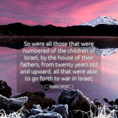 Picture 05 - Numbers 1:45 KJV - So were all those that were numbered of the - Bible Verse Picture