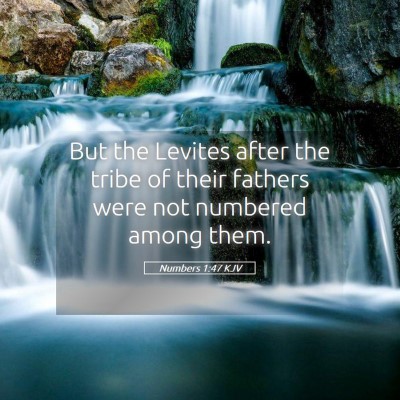Picture 05 - Numbers 1:47 KJV - But the Levites after the tribe of their fathers - Bible Verse Picture