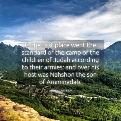 Picture 05 - Numbers 10:14 KJV - In the first place went the standard of the camp - Bible Verse Picture