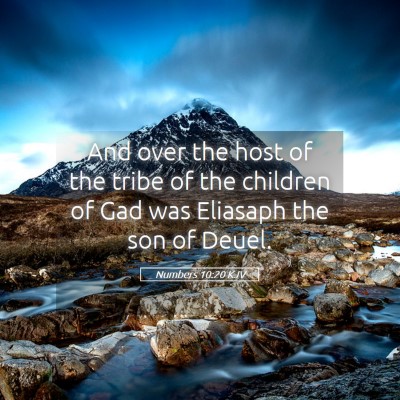 Picture 05 - Numbers 10:20 KJV - And over the host of the tribe of the children of - Bible Verse Picture