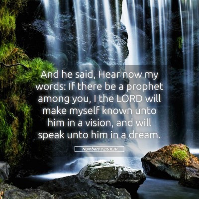 Picture 05 - Numbers 12:6 KJV - And he said, Hear now my words: If there be a - Bible Verse Picture