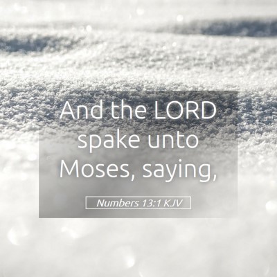 Picture 05 - Numbers 13:1 KJV - And the LORD spake unto Moses, - Bible Verse Picture