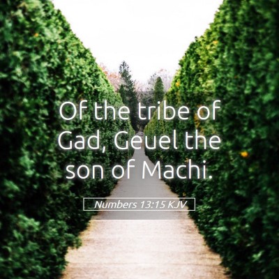Picture 05 - Numbers 13:15 KJV - Of the tribe of Gad, Geuel the son of - Bible Verse Picture