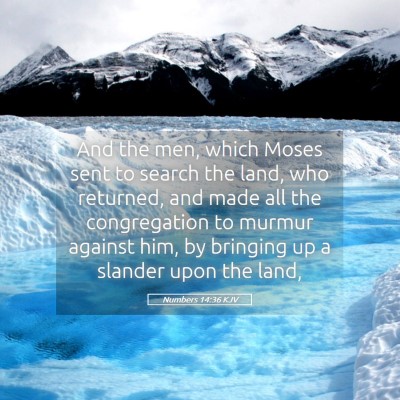 Picture 05 - Numbers 14:36 KJV - And the men, which Moses sent to search the land, - Bible Verse Picture