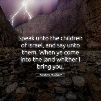 Picture 05 - Numbers 15:18 KJV - Speak unto the children of Israel, and say unto - Bible Verse Picture