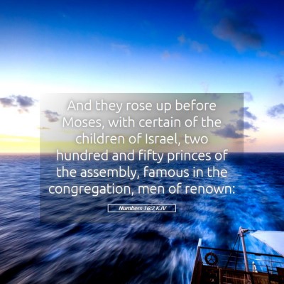 Picture 05 - Numbers 16:2 KJV - And they rose up before Moses, with certain of - Bible Verse Picture
