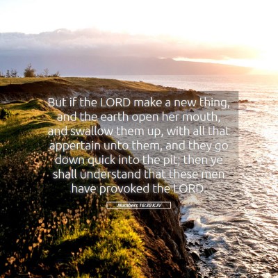 Picture 05 - Numbers 16:30 KJV - But if the LORD make a new thing, and the earth - Bible Verse Picture