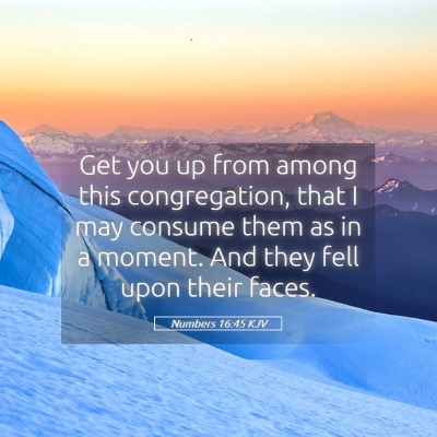 Picture 05 - Numbers 16:45 KJV - Get you up from among this congregation, that I - Bible Verse Picture