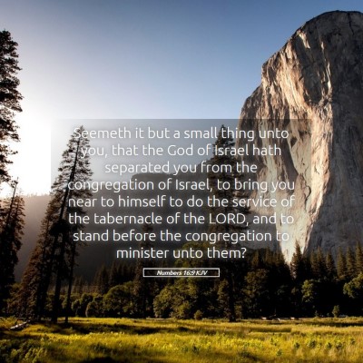 Picture 05 - Numbers 16:9 KJV - Seemeth it but a small thing unto you, that the - Bible Verse Picture