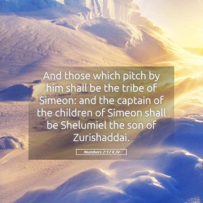 Picture 05 - Numbers 2:12 KJV - And those which pitch by him shall be the tribe - Bible Verse Picture