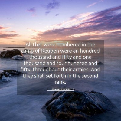 Picture 05 - Numbers 2:16 KJV - All that were numbered in the camp of Reuben were - Bible Verse Picture