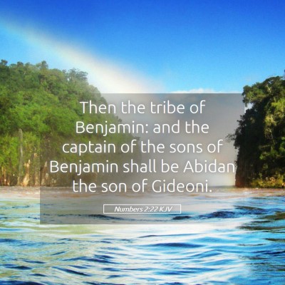 Picture 05 - Numbers 2:22 KJV - Then the tribe of Benjamin: and the captain of - Bible Verse Picture