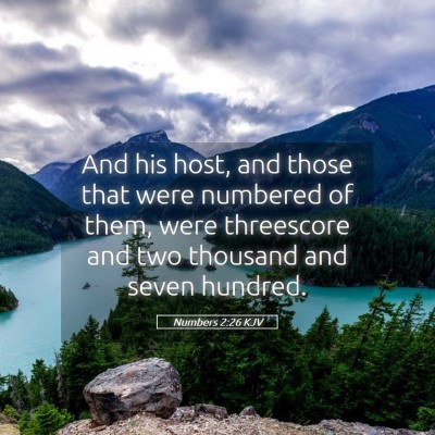 Picture 05 - Numbers 2:26 KJV - And his host, and those that were numbered of - Bible Verse Picture