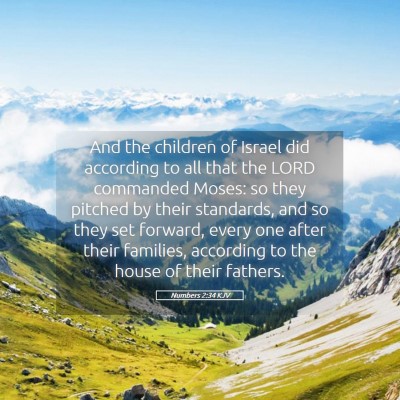 Picture 05 - Numbers 2:34 KJV - And the children of Israel did according to all - Bible Verse Picture