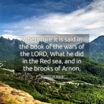 Picture 05 - Numbers 21:14 KJV - Wherefore it is said in the book of the wars of - Bible Verse Picture