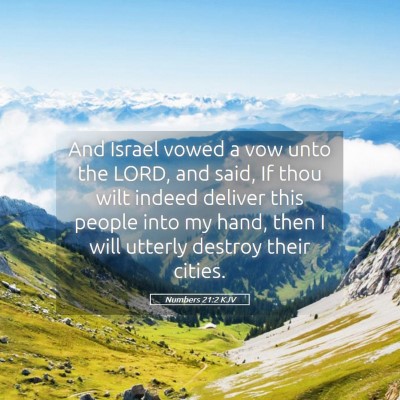 Picture 05 - Numbers 21:2 KJV - And Israel vowed a vow unto the LORD, and said, - Bible Verse Picture