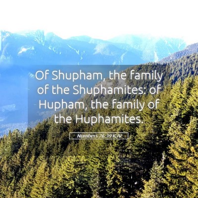 Picture 05 - Numbers 26:39 KJV - Of Shupham, the family of the Shuphamites: of - Bible Verse Picture