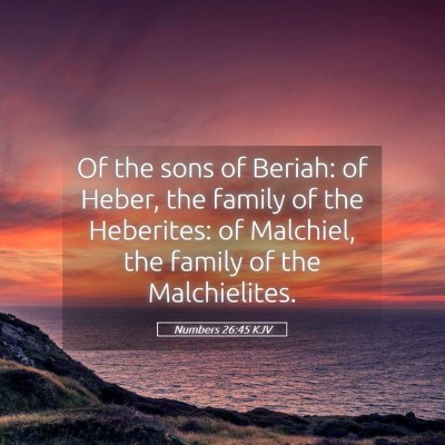 Picture 05 - Numbers 26:45 KJV - Of the sons of Beriah: of Heber, the family of - Bible Verse Picture