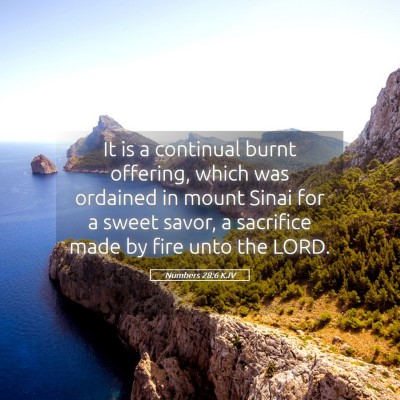 Picture 05 - Numbers 28:6 KJV - It is a continual burnt offering, which was - Bible Verse Picture