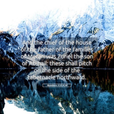 Picture 05 - Numbers 3:35 KJV - And the chief of the house of the father of the - Bible Verse Picture
