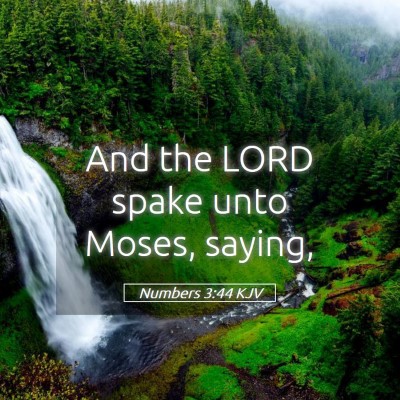 Picture 05 - Numbers 3:44 KJV - And the LORD spake unto Moses, - Bible Verse Picture