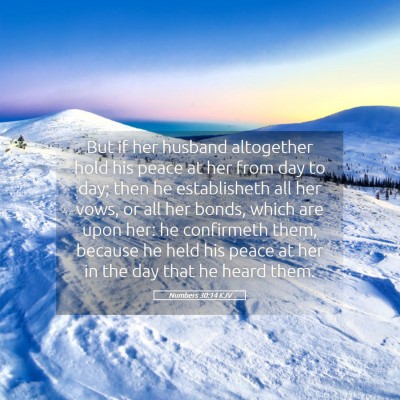 Picture 05 - Numbers 30:14 KJV - But if her husband altogether hold his peace at - Bible Verse Picture